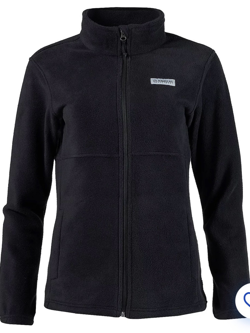 Magellan Outdoors Women's Arctic Fleece Jacket Size 1X Plus Size Black Pockets